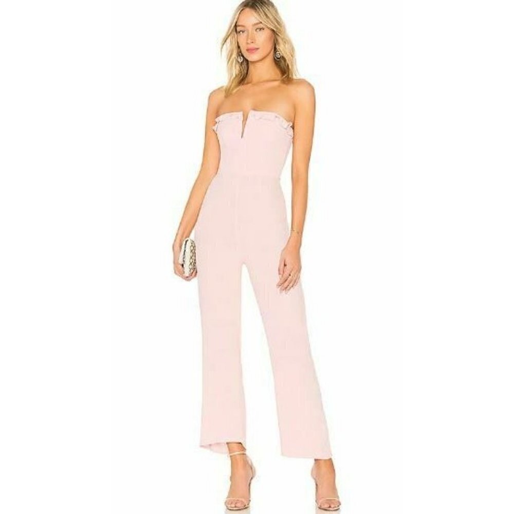 New Flynn Skye Parker Jumper Womens Small Pink Jumpsuit V Neck